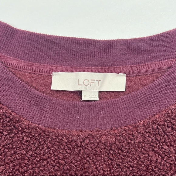 LOFT Sherpa Sweatshirt - red, M - Picture 4 of 11